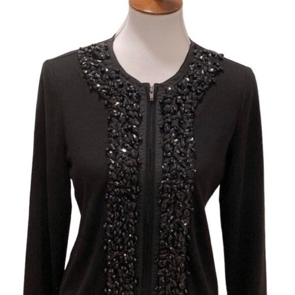 Vintage Sweater Small Cardigan Beaded Elegant Pamela Dennis Private Client Glam - Picture 1 of 10